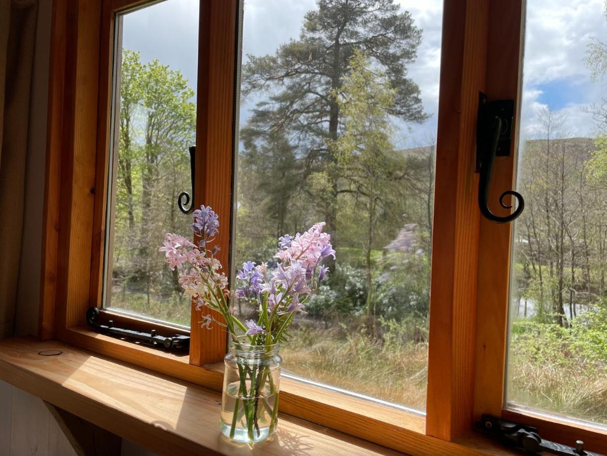 فيلا Cosy Woodland Off Grid Shepherds Hut - Rowan قلعة دوغلاس المظهر الخارجي الصورة